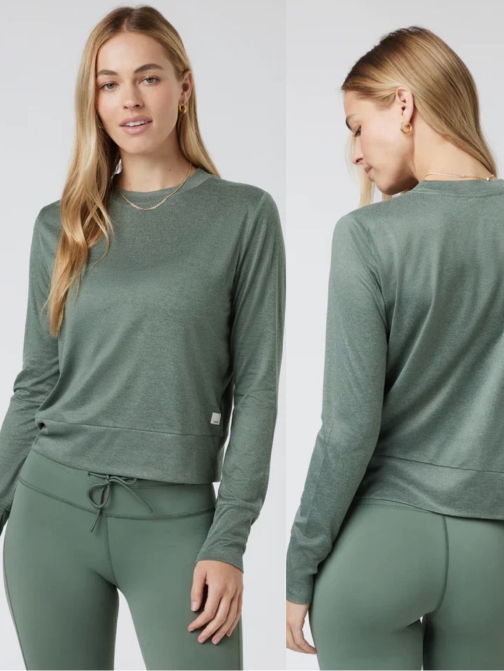 Vuori Lightweight Long Sleeve Tee in Olive